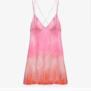 Zara Tie Dye Mini Slip Dress